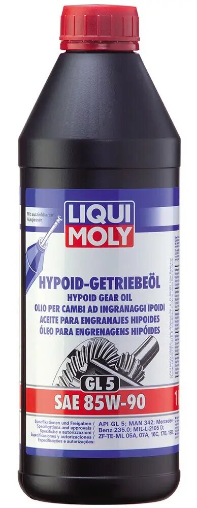  Трансмиссионное масло Liqui Moly Hypoid-Getriebeoil 85W-90 1л