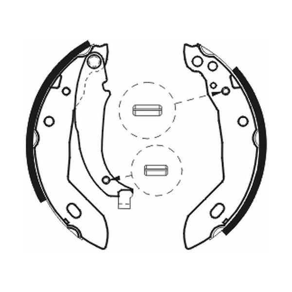 Гальмівна колодка CITROEN AX, BX, XSARA, XSARA/HATCHBACK, XSARA/KOMBI, ZX, ZX/HATCHBACK  PEUGEOT 106 II, 205 I, 205 II, 205/HATCHBACK, 306, 309 I, 309 II 1.0-2.0D 02.83-08.05