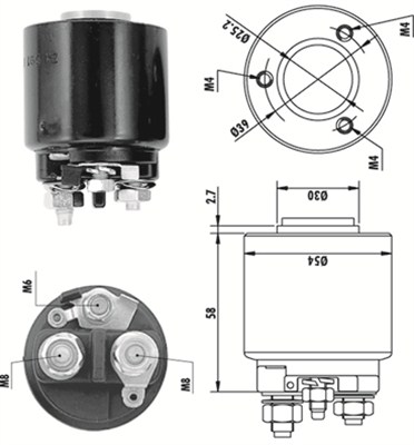 Втягивающее реле для стартера VALEO D7R43