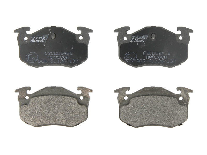 Комплект гальмівних колодок задн , CITROEN BX, SAXO, XSARA, XSARA/HATCHBACK, ZX  PEUGEOT 106 II, 106 II/HATCHBACK, 205 I, 205 II, 205/HATCHBACK, 206, 306, 309 I, 309 II 1.0-Electric 09.82-