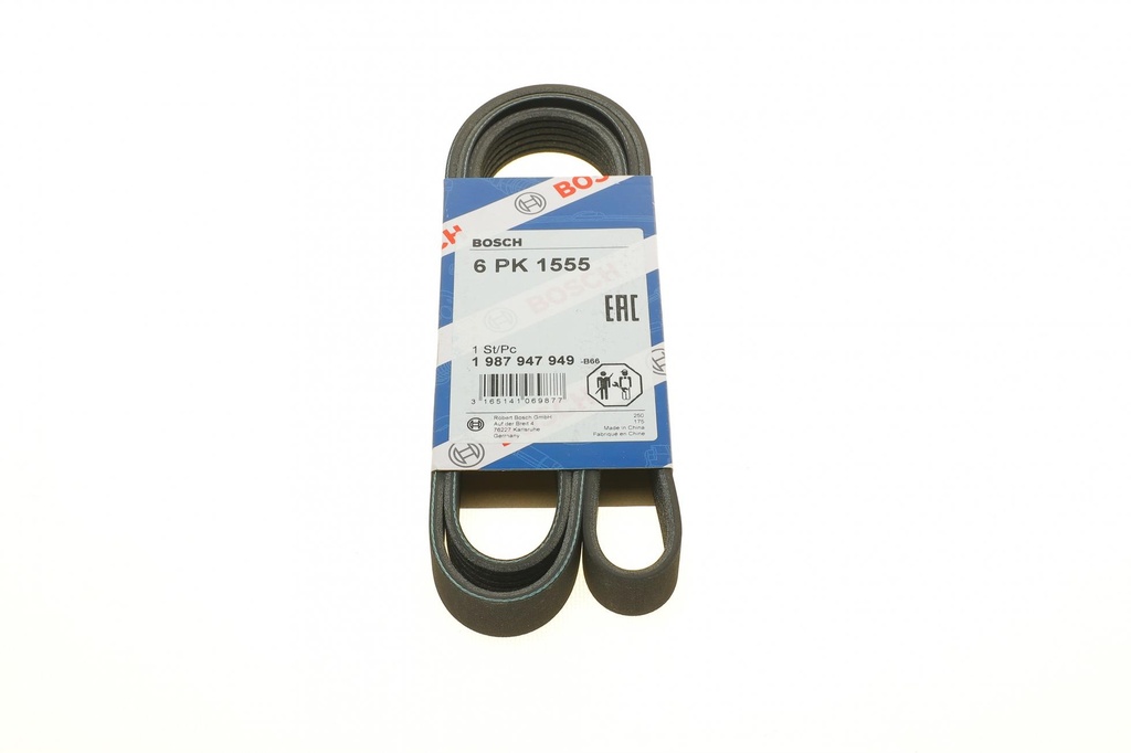 Ремінь генератора поліклиновий VW T5/Amarok 2.0TDI 09-/Ford Focus/Kuga/Galaxy 98-/Opel Astra J/Insignia A 1.6 08- (6PK1555)