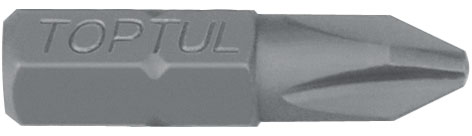 1/4" Біта вставка Phillips, розмір: PH2, розмір шпильки в дюймах: 1/4", розмір шпильки, метрична система: 6,3 мм, довжина: 25 мм