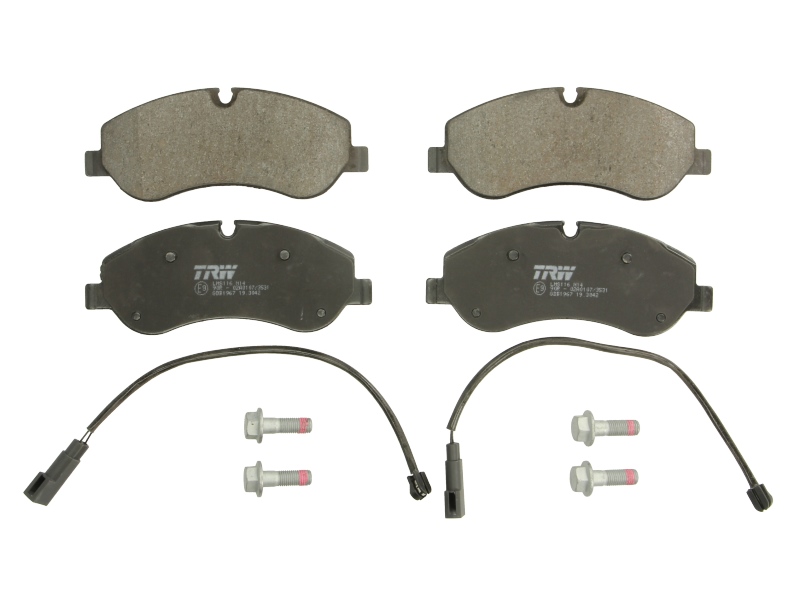 Комплект гальмівних колодок передн , FORD TOURNEO CUSTOM V362, TRANSIT, TRANSIT CUSTOM V362, TRANSIT V363; FORD USA TRANSIT-150, TRANSIT-350 2.0D-3.7 10.11-