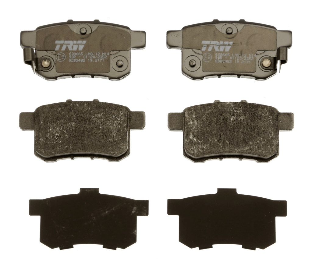 Комплект гальмівних колодок задн , HONDA ACCORD IX, ACCORD VIII, CIVIC III, CIVIC IV 1.5-2.4 03.86-