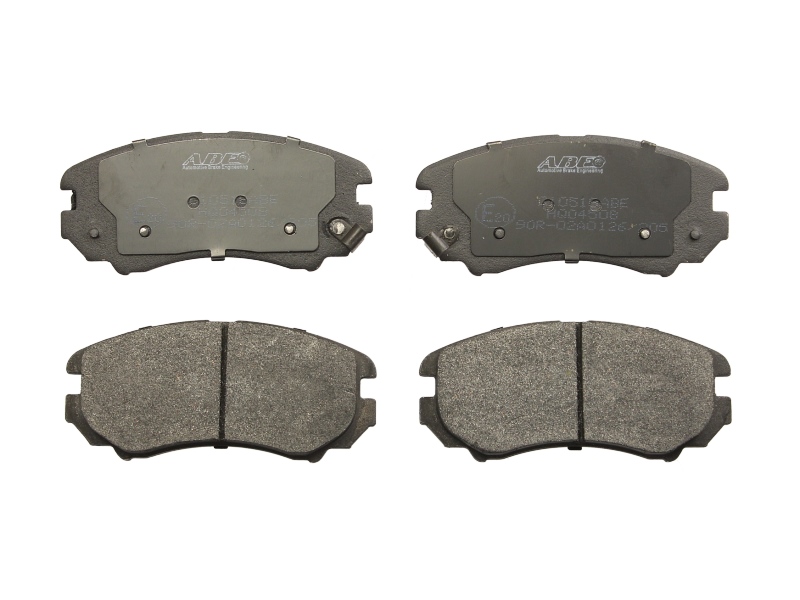 Комплект тормозных колодок передн , HYUNDAI ACCENT I, COUPE II, ELANTRA III, ELANTRA IV, GALLOPER II, I30, IX35, SONATA III, SONATA IV, SONATA V, TIBURON, TUCSON, TUCSON/SUV 1.3-2.7 05.93-