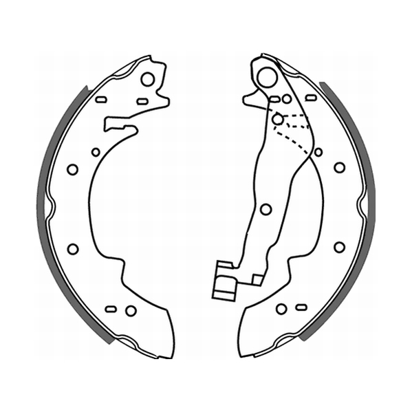 Гальмівна колодка VOLVO 340-360  ALFA ROMEO 33  BMW 3 (E21), 3 (E30), 3 (E36)  PEUGEOT 204, 405 I, 405 II  RENAULT 18, 18 VARIABLE, 20, 21, 25, 30, 5, ESPACE I, ESPACE II 1.1-2.4D 06.75-03.99