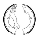 Гальмівна колодка HYUNDAI ACCENT III  KIA CERATO IV, CERATO KOUP III, RIO II 1.4-2.0 03.05-