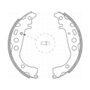 Гальмівна колодка DAIHATSU CHARADE VIII  SUBARU JUSTY IV  TOYOTA ALLION I, ALLION II, BB I, CELICA, COROLLA, IQ, IST, OPA, PLATZ, PORTE I, PREMIO, PRIUS, PRIUS C, RACTIS, RAUM 1.0-2.0 04.99-