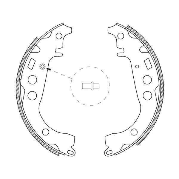 Гальмівна колодка DAIHATSU CHARADE VIII  SUBARU JUSTY IV  TOYOTA ALLION I, ALLION II, BB I, CELICA, COROLLA, IQ, IST, OPA, PLATZ, PORTE I, PREMIO, PRIUS, PRIUS C, RACTIS, RAUM 1.0-2.0 04.99-