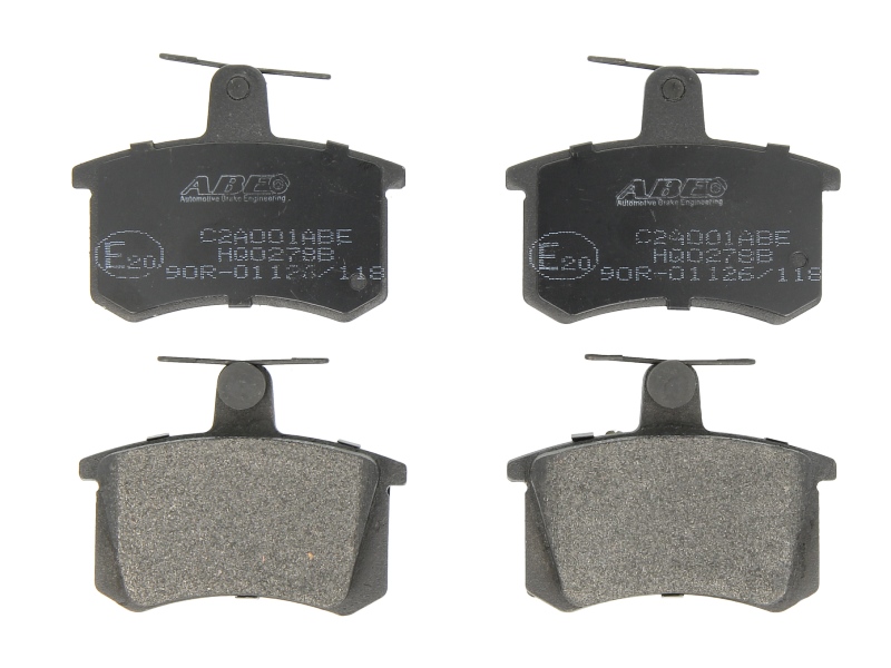 Комплект гальмівних колодок задн (з гвинтами гальмівного супорта), AUDI 100 C2, 100 C3, 100 C4, 200 C2, 200 C3, 80 B2, 80 B3, 80 B4, 90 B2, 90 B3, A4 B5, A6 C4, A8 D2, CABRIOLET B3 1.6-4.2 03.77-