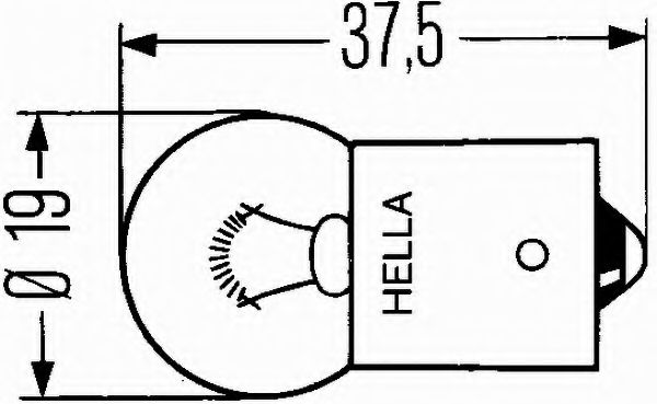 Лампа 12V R10W 10W BA15s