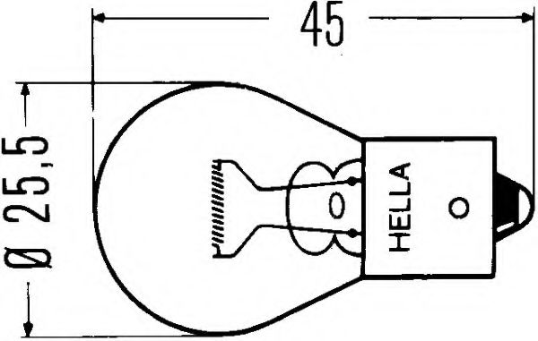 Лампа 12V PY21W 21W BAU15s