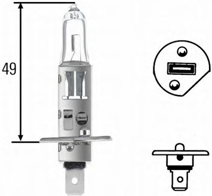 Лампа 12V H1 55W P14.5s