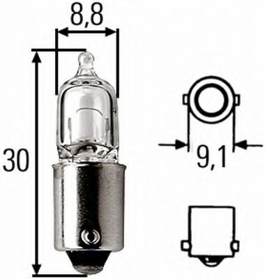 Лампа 12V H5W 5W BA9s