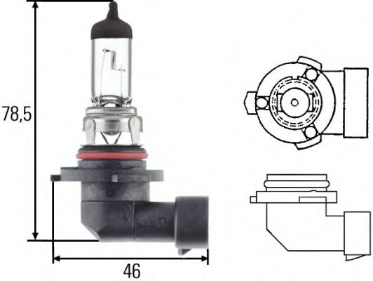 Лампа 12V HB4 51W P22d