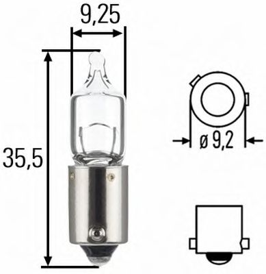 Лампа 12V H6W 6W BAX9s