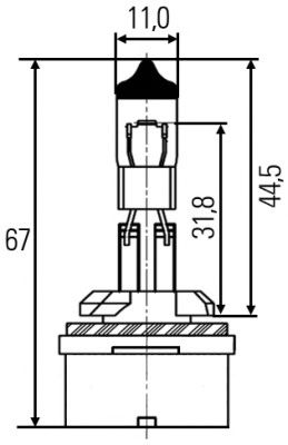 Лампа 12V H27/1 27W PG13
