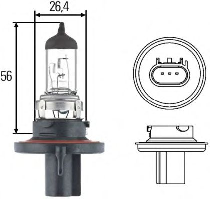 Лампа 12V H13 60/55W P26.4t