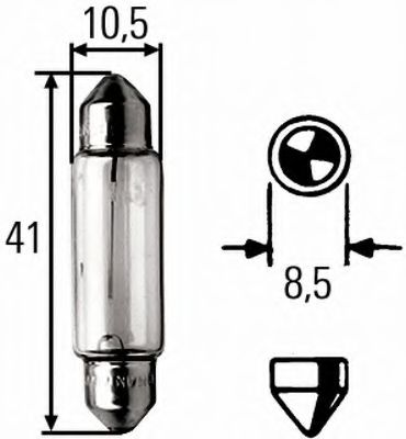 Лампа 12V C10W 18W SV8.5-8