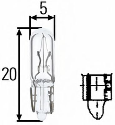 Лампа 12V W2.3W 2.3W W2x4.6d