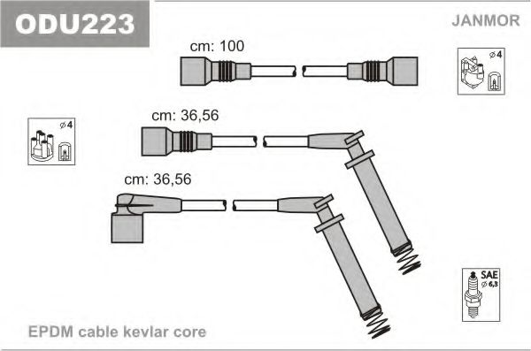 Провода В/В Opel Kadet /Astra F/Omega A 1.8-2.0