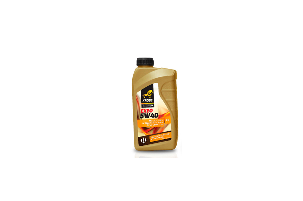 Олива двигуна 1L Kross EXEO 5W40 TDI (API SN/CF ACEA A3/B4-04/C3-08 FORD WSS-M2C 917-A BMW LONGLIFE -04 VW 505.01, 502.00/ 505.00 (2005) MB 229.