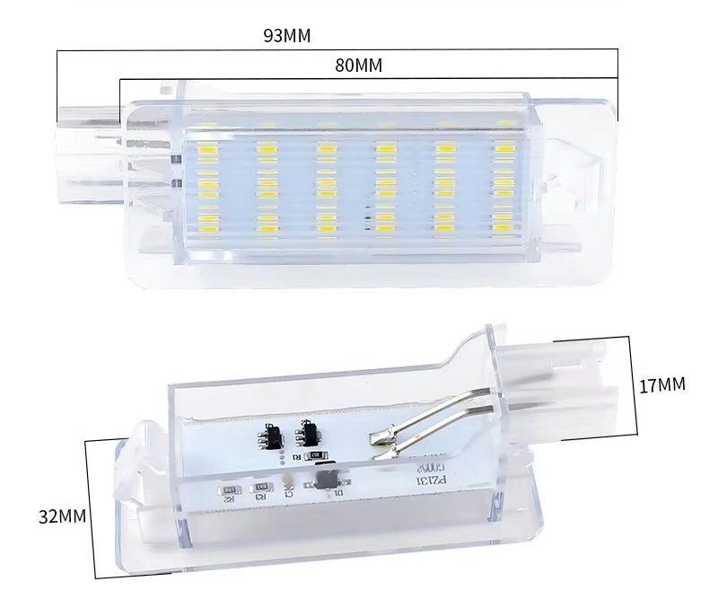 Фонарь освещения номерного знака LED светодиодный DACIA DUSTER, LODGY, LOGAN, LOGAN II; RENAULT CLIO II Ph I, CLIO III Ph I, CLIO III Ph II, CLIO IV Ph I, ESPACE IV Ph I, ESPACE IV Ph II 10.96-03.17