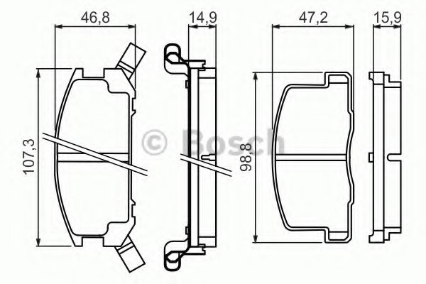 Гальмівні колодки дискові LEXUS ES TOYOTA CAMRY, MR2 I, MR2 II, MR2 III 1.6-3.0 11.84-