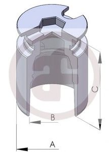 Поршенек тормозного суппорта задн. Ford Mondeo, Renault Kangoo 99-08