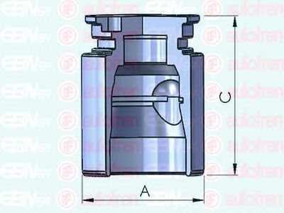 Поршеньок гальм.зад.Opel Astra F, Astra G, Zafira A 1.2-2.2D 01.98-12.09