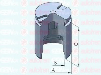 Поршень гальмівного супорта Mitsubishi Carisma, Colt Iii, Eclipse I, Galant Vi, Lancer Iv, Lancer V 1.3-2.0D 11.87-06.06