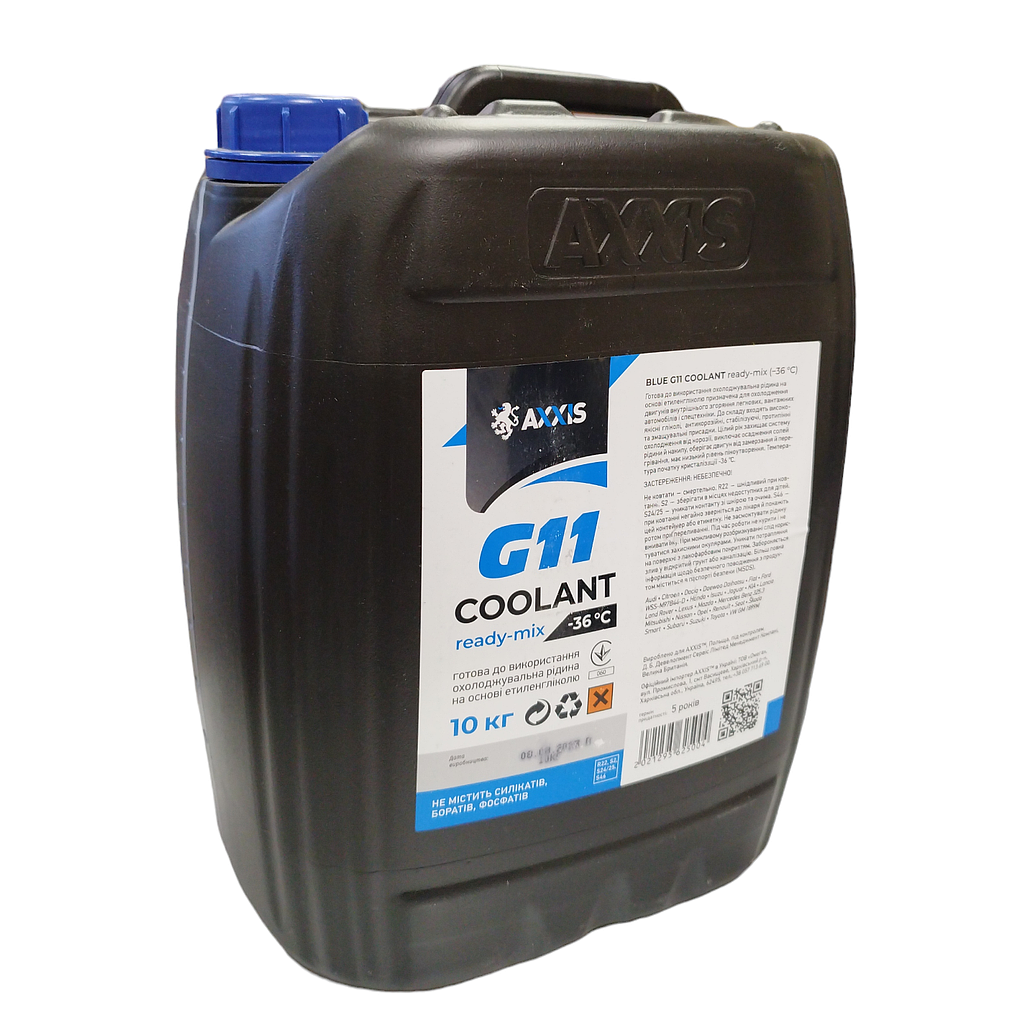 Антифриз BLUE G11 Сoolant Ready-Mix -36°C (cиний) (Канистра 10кг)