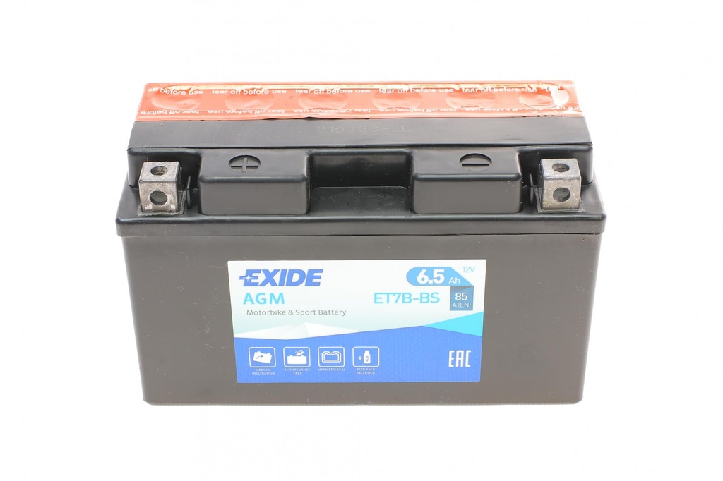Акумуляторна батарея 6.5Ah/85A (150x65x93/+L/B0) (AGM) (мото) (сухозаряджений)