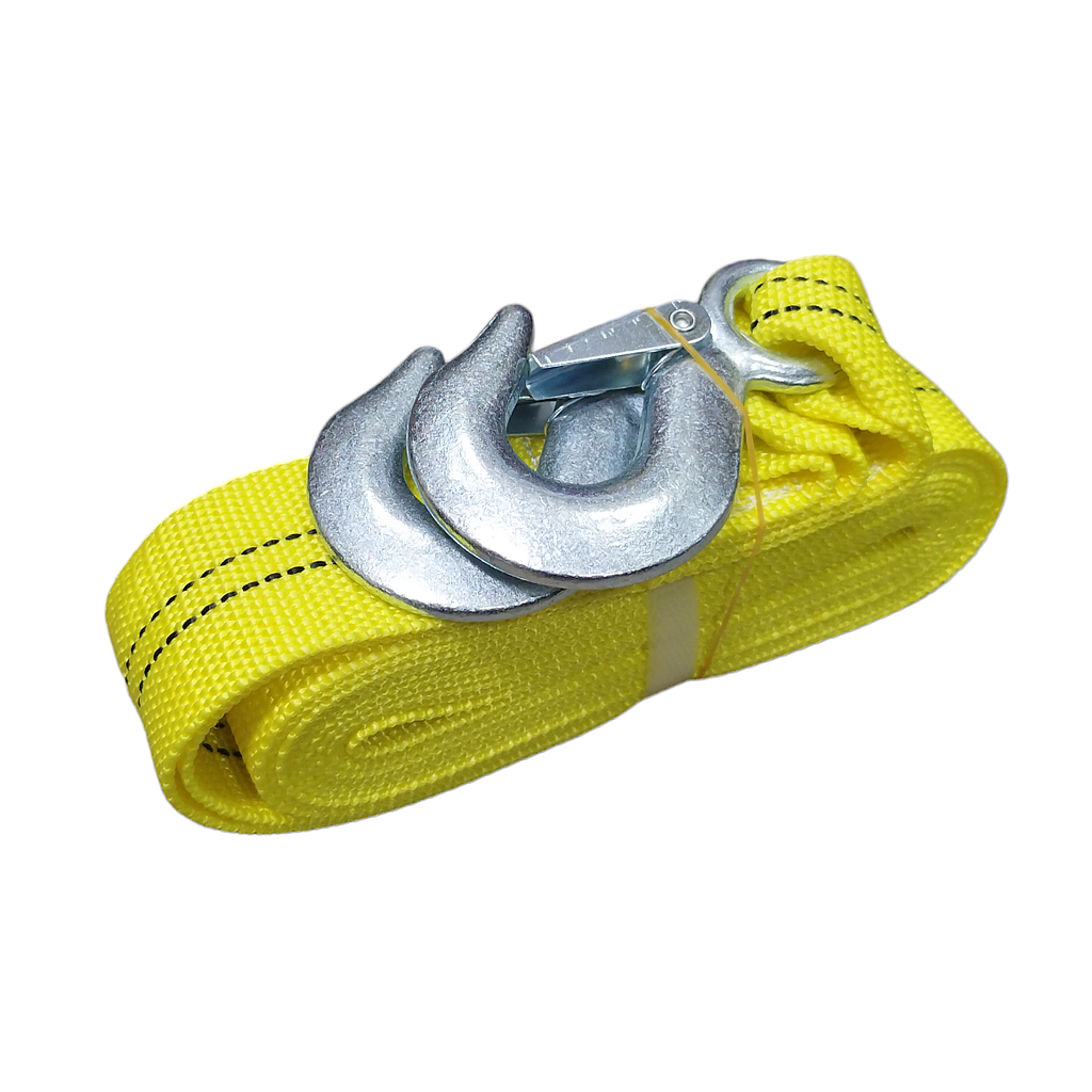 Трос буксировочный 6т. 50мм. 4,5/5,0м. С-крюк, желтый