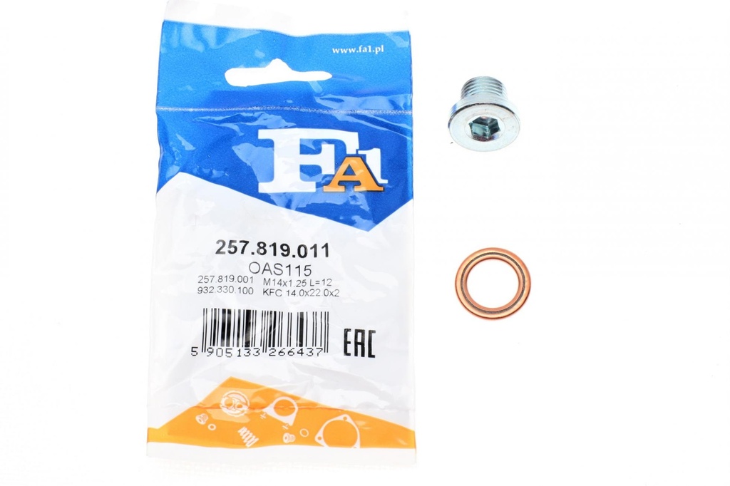 Болт слива масла + шайба Ford Focus/Galaxy 2.0 TDCI 03-15 (M14x1.25)