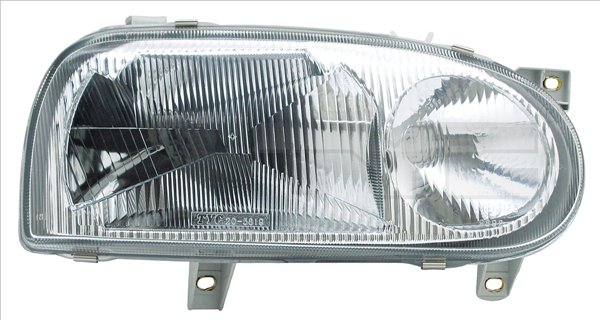 Фара Прав (2*H1, електричн, без мотора, колір відбивача: хром) VW GOLF III 08.91-12.95
