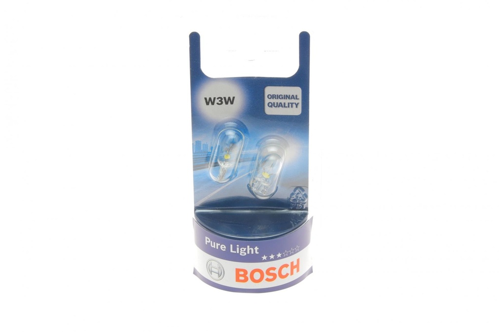 Автолампа W3W 12V 3W W2.1x9.5d Pure Light (без цоколя) (блистер/2шт.)