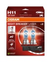 Лампа (Набір 2шт) H11 12В 55Вт PGJ 19-2 (EN) up to 150% greater brightness  (EN) up to 150m light beam  (EN) up to 20% whiter light Night Breaker Laser, Білий