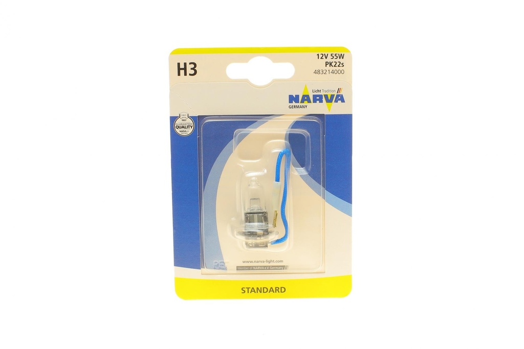 Автолампа H3 12V 55W PK22s Standard (блістер/1шт)