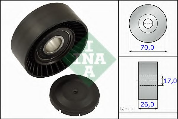 Ролик генератора Toyota Avensis/Corolla 1.6-1.8 00-09 (натяжний) (70x26)