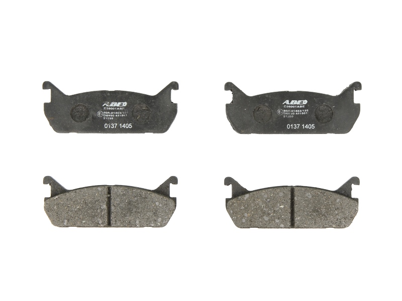Комплект гальмівних колодок задн , DAIHATSU APPLAUSE I, APPLAUSE II  MAZDA 323 C IV, 323 F IV, 323 P V, 323 S IV, 323 S VI, 6, MX-5 I, MX-5 II  SUZUKI BALENO 1.3-2.3 06.89-10.05
