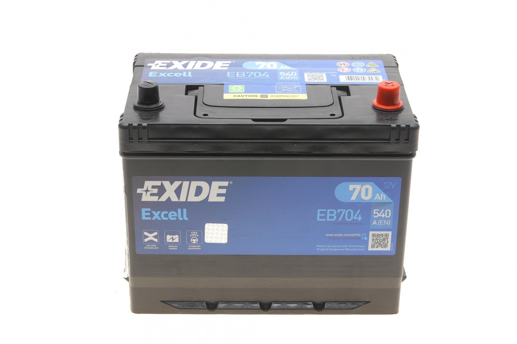 Акумуляторна батарея 70Ah/540A (270x173x222/+R/B9) Excell Азія