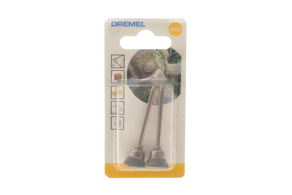 (К-кт 2 шт.) Щітка для очищення стальна (13 мм) 2 шт. Dremel