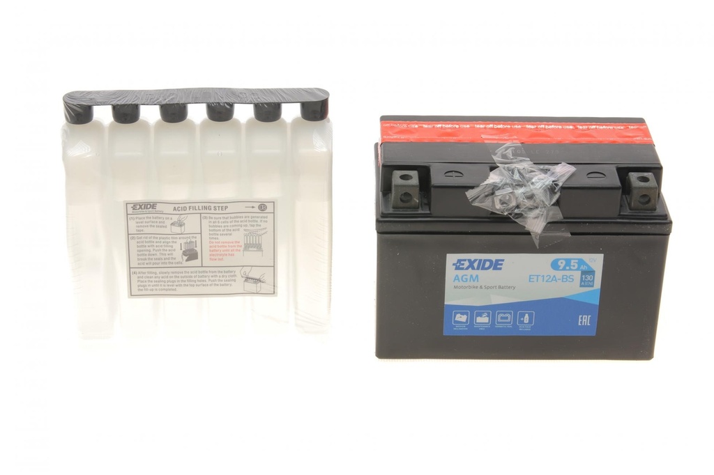 Акумуляторная батарея 9.5Ah/130A (150x87x105/+L/B0) (AGM) (мото) (сухозаряжений)