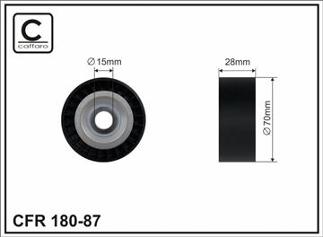 70X15X28 plastic Ролик паска приводного Skoda/VW/Audi 1.2 TDi, 1.4TDi