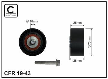 70x10x25 Ролик паска приводного PSA 2.0HDI/2.2HDI