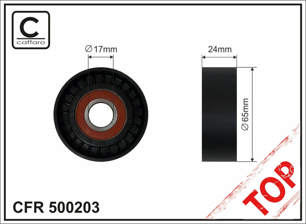 65x17x24 Ролик паска приводного Ford 1,0ECOBOOST 13-