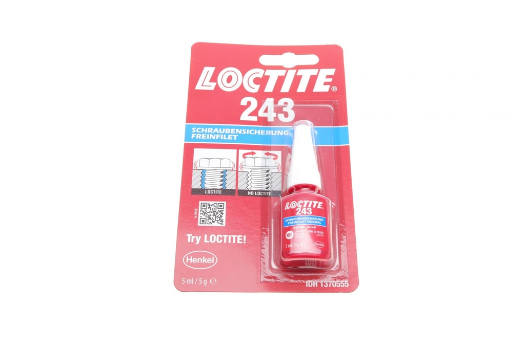 LOCTITE 243, 5ML Фиксатор резьбы (синий) (средней фиксации), макс. диаметр резьбы М36