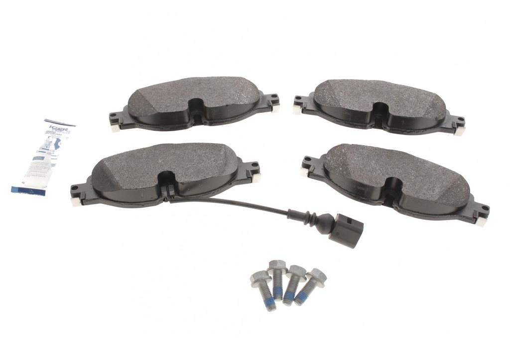 Колодки гальмівні (передні) Audi A3/Q2/Q3/Seat/Skoda Octavia/Kodiaq/VW Golf/Passat B8 12- (+датчик)