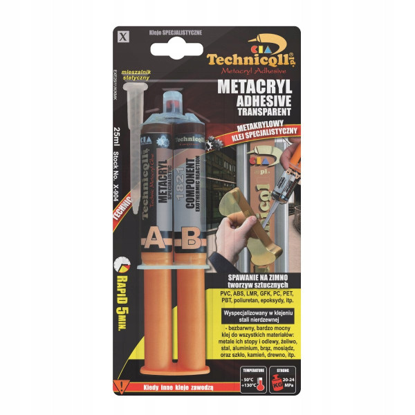 Клей метакриловий ударостійкий 25ml шприц